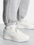 Reebok club C double trainers in white and blue