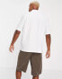 Bando slinky cotton short sleeve revere collar shirt in white