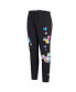 Women's Black Mickey Mouse Icons Expression Fleece Jogger