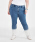 Plus Size High Rise Dip-Dye Straight-Leg Jeans, Created for Macy's