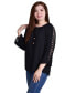 Women's 3/4 Sleeve Crochet Detail Blouse