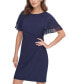 Petite Chiffon-Sleeve Sheath Dress