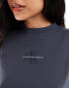 Calvin Klein Jeans Relaxed Long Sleeve T-shirt in Ebony