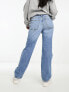 Bershka straight leg jeans in mid wash