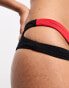 Nike Swimming Icon Sneakerkini asymmetrical bikini bottoms in black and red