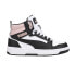 Puma Rebound V6 Lace Up Womens Black, Pink, White Sneakers Casual Shoes 4010062