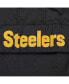 Men's Black Distressed Pittsburgh Steelers Team OG 2.0 Anorak Vintage-Like Logo Quarter-Zip Windbreaker Jacket