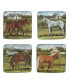 York Stables Set of 4 Canape Plates 6"