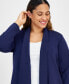 Plus Size Open-Front Cardigan Sweater, Created for Macy's