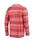 Men's Red Maryland Terrapins Ugly Sweater Long Sleeve T-shirt and Pants Sleep Set