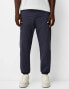 Bershka nylon trouser in navy