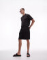 Topman oversized fit retro polo in black