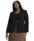 Plus Size Single Button Blazer