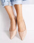 ASOS DESIGN Lucky pointed ballet flats in beige