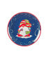 Holiday Magic Gnomes 4 Piece Dessert Plate Set