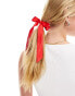 ASOS DESIGN hairband with bow detail in red