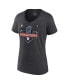 Women's Heather Charcoal Houston Astros 2022 World Series Champions Locker Room Plus Size V-Neck T-shirt