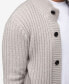 Men's Button Up Stand Collar Ribbed Knit Cardigan Sweater