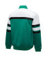 Men's Kelly Green, White Boston Celtics Big and Tall Heavyweight Full-Snap Satin Jacket