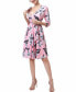 Maternity Floral Print Faux Wrap Nursing Dress