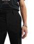 ASOS DESIGN smart flared trousers with front splits in black