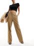 NA-KD tailored trousers in dark beige