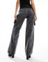 Simmi pocket detail wide leg jeans in grey denim