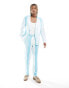 Viggo suit trousers in wave print in light blue