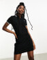 Fred Perry twin tipped polo shirt dress in black