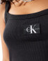 Calvin Klein Jeans rib tank top in black