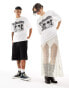 ASOS DESIGN unisex oversized license band t-shirt with The Beatles print in white