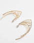 ASOS DESIGN Halloween ear cuff in elf design in gold tone