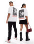 ASOS DESIGN unisex oversized license t-shirt with Pulp Fiction graphic prints in white