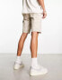 New Look straight carpenter shorts in stone