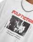 ASOS DESIGN unisex oversized license t-shirt with Pulp Fiction graphic prints in white