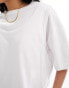 ASOS DESIGN double layer boxy tee in white