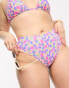 We Are We Wear Plus sonia high waist bikini bottom in retro floral print