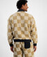 Men's Naliso Relaxed Fit Zip-Front Checkered Track Jacketed