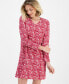 Women's Printed Long-Sleeve Sleepshirt, Created for Macy's