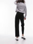 Topshop mid rise straight jeans in clean black