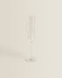 Straight crystalline flute glass