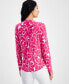 Women's Print Zip-Pocket Top, in Regular & Petite, Created for Macy's