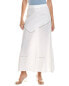 Reveriee Linen-Blend Midi Skirt Women's White L