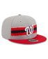 Men's Gray, Red Washington Nationals Band 9FIFTY Snapback Hat