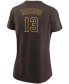 Women's Manny Machado Brown San Diego Padres Name Number T-shirt