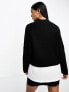 In The Style 2 in 1 jumper and shirt in black