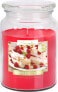 Premium-Duftkerze im Glas purpurrote Wolke - Bispol Premium Line Scented Candle Raspberry Cloud 120 g