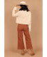 Women's Georgette High Waisted Straight Leg Pants