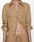 Women's Cropped Linen Shirt