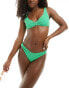 & Other Stories crinkle triangle knot bikini top in green